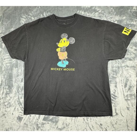 Disney x Neff Men T-Shirt 3XL Black Mickey Mouse Short Sleeve‎ Crew Neck Tee - Picture 1 of 7